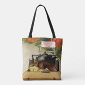 Vintage Liebe, Straßenschließung auf eigene Gefahr Tasche (Rückseite)