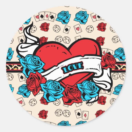 Vintage Liebe, Tattoo Stickers (Vorderseite)