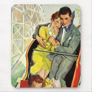 Vintage Liebe und Romantik, Achterbahnfahrt Mousepad