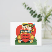 Vintage Liebe und Romantik, Adressenwechsel Ankündigungspostkarte (Stehend Vorderseite)