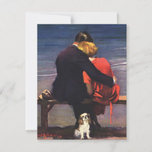 Vintage Liebe und Romantik am Strand Einladung