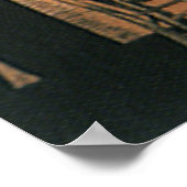 Vintage Liebe und Romantik, elegantes Abendessen Poster (Ecke)