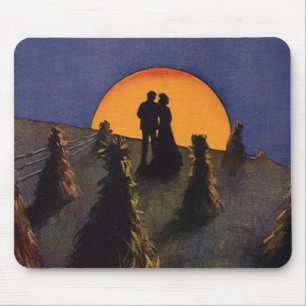 Vintage Liebe und Romantik, Ernte Mond Kuss Mousepad