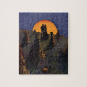 Vintage Liebe und Romantik, Ernte Moon Kiss Puzzle (Vertikal)