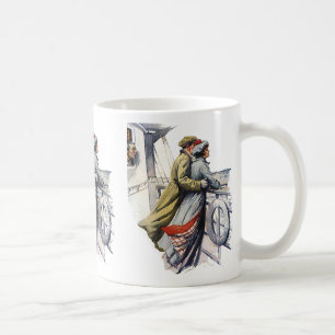 Vintage Liebe und Romantik, Frischvermählte auf Kr Kaffeetasse