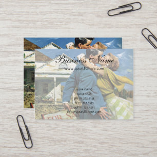 Vintage Liebe und Romantik Frischvermählte kaufen  Visitenkarte
