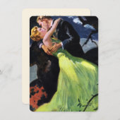 Vintage Liebe und Romantik, Hochzeit Einladung (Vorne/Hinten)