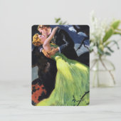 Vintage Liebe und Romantik, Hochzeit Einladung (Stehend Vorderseite)