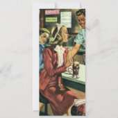 Vintage Liebe und Romantik, Lady im Soda Shop (Vorderseite)