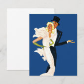 Vintage Liebe und Romantik Moderne Einladung zur H (Vorne/Hinten)