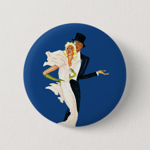 Vintage Liebe und Romantik, modernes Brautpaar Button