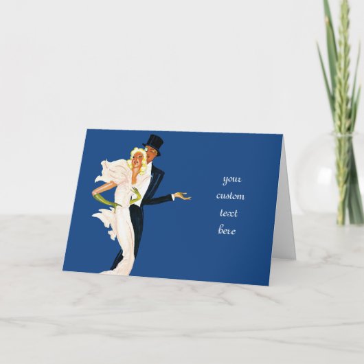 Vintage Liebe und Romantik, modernes Hochzeitskaff Karte (Vorderseite)