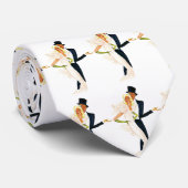 Vintage Liebe und Romantik, modernes Hochzeitskaff Krawatte (Gerollt)