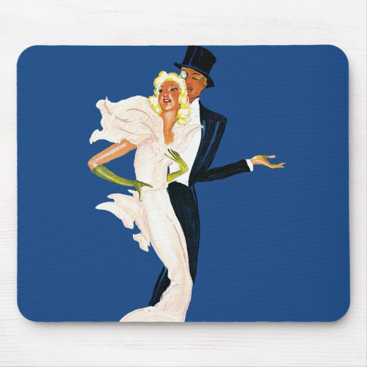 Vintage Liebe und Romantik, modernes Hochzeitskaff Mousepad (Vorne)