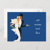 Vintage Liebe und Romantik, modernes Hochzeitskaff Postkarte (Vorne/Hinten)