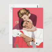 Vintage Liebe und Romantik, Neuerscheinungen in Ro Postkarte (Vorne/Hinten)