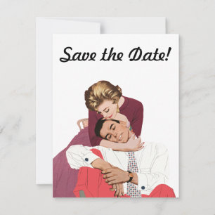 Vintage Liebe und Romantik, Neugeborene Save the D Date