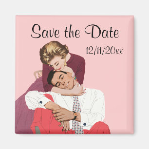 Vintage Liebe und Romantik, Neugeborene Save the D Magnet