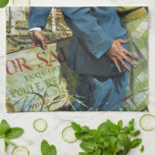 Vintage Liebe und Romantik Neugierige kaufen erste Geschirrtuch (Gefaltet)