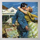 Vintage Liebe und Romantik Neugierige kaufen erste Poster (Vorne)