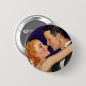 Vintage Liebe und Romantik, Retro Hollywood-Filme Button (Vorne & Hinten)