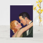 Vintage Liebe und Romantik, Retro Hollywood-Filme Karte (Gelbe Blume)