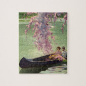 Vintage Liebe und Romantik, romantische Kanufahrt Puzzle (Vertikal)