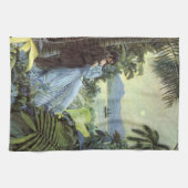 Vintage Liebe und Romantik, romantische tropische  Geschirrtuch (Horizontal)