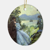 Vintage Liebe und Romantik, romantische tropische  Keramikornament (Links)