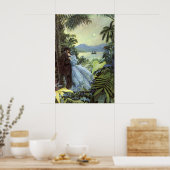 Vintage Liebe und Romantik, romantische tropische  Poster (Küche)