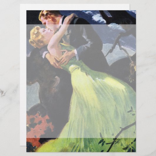 Vintage Liebe und Romantik, romantischer Kuss (Vorne/Hinten)