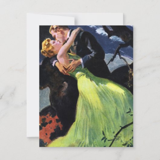 Vintage Liebe und Romantik, romantischer Kuss (Vorderseite)