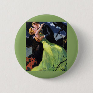 Vintage Liebe und Romantik, romantischer Kuss Button