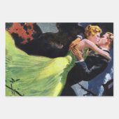 Vintage Liebe und Romantik, romantischer Kuss Geschenkpapier Set (Vorderseite 2)