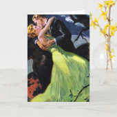 Vintage Liebe und Romantik, romantischer Kuss Karte (Gelbe Blume)