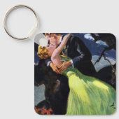 Vintage Liebe und Romantik, romantischer Kuss Schlüsselanhänger (Vorderseite)