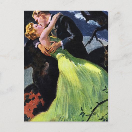 Vintage Liebe und Romantik Save the Date Ankündigungspostkarte (Vorderseite)