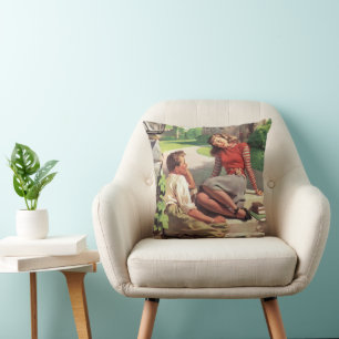 Vintage Liebe und Romantik, Schul-Schwarm Kissen