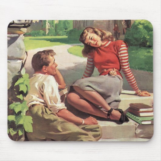 Vintage Liebe und Romantik, Schulliebe Mousepad (Vorne)