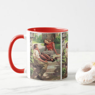 Vintage Liebe und Romantik, Schultraum-Schwarm Tasse