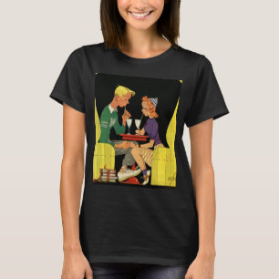 Vintage Liebe und Romantik, Teens im Soda Shop T-Shirt