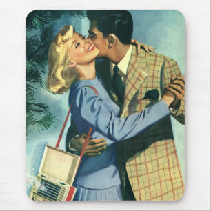 Vintage Liebe und Romantik, Weihnachts-Tanz Mousepad