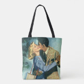 Vintage Liebe und Romantik, Weihnachts-Tanz Tasche (Rückseite)