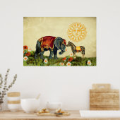 Vintage Liebe Valentine Collage Poster (Küche)