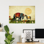 Vintage Liebe Valentine Collage Poster (Heimbüro)