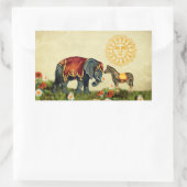 Vintage Liebe Valentine Collage Rechteckiger Aufkleber (Tasche)