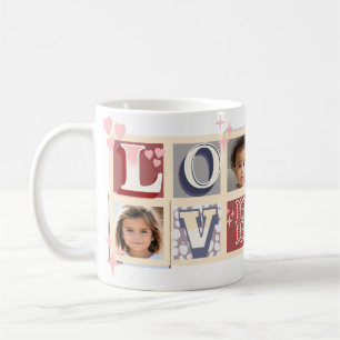 Vintage LIEBE Valentinstag Custom Fotos Kaffeetasse