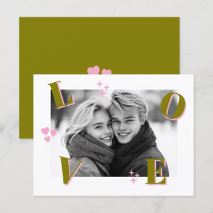 Vintage LIEBE Valentinstag Custom Fotos Postkarte