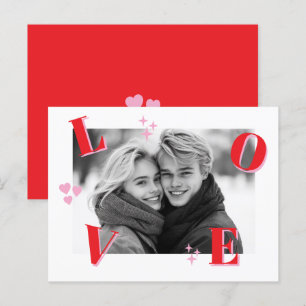 Vintage LIEBE Valentinstag Custom Fotos Postkarte