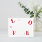 Vintage LIEBE Valentinstag Custom Fotos Postkarte (Stehend Vorderseite)